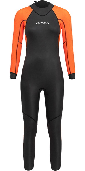 2026 Orca Mujer Vitalis Hi-Vis Back Zip Open Water Swim Neopreno NN674601 - Black